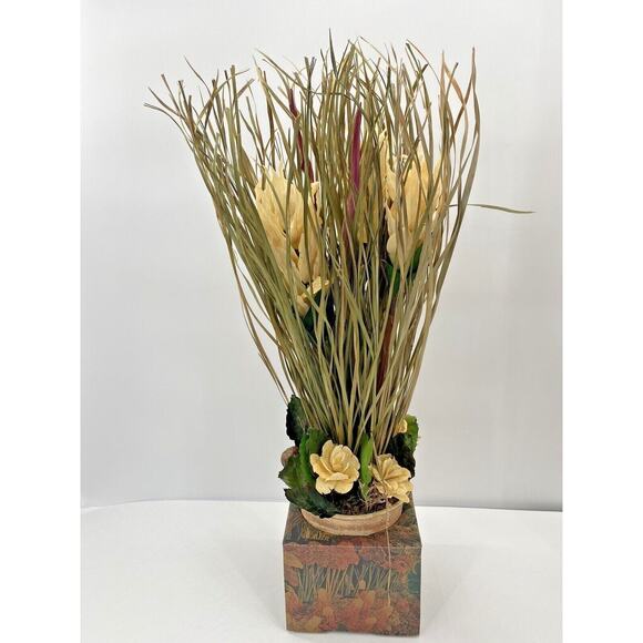 Dried Floral Centerpiece Long Stem Grass Potted Natural Flowers Bouquet Wedding - Picture 3 of 11